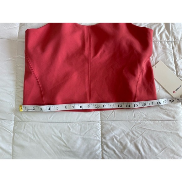 New Lululemon Glow Up Tank Top Size 14 LWIEZAS DTRE Dessert Red B/C Cup - Picture 2 of 10